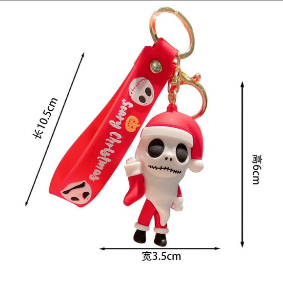 Disneys Nightmare Before Christmas Jack Skellington Rubber Keychain unisex NEW - Picture 2 of 11